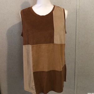 Cato tan sleeveless top size 14-16